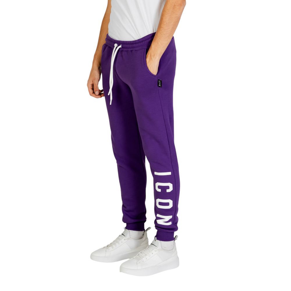 Icon Purple Cotton Joggers (Workout Pants) - Image 3