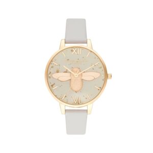 Olivia Burton Gray Synthetic Leather Watch