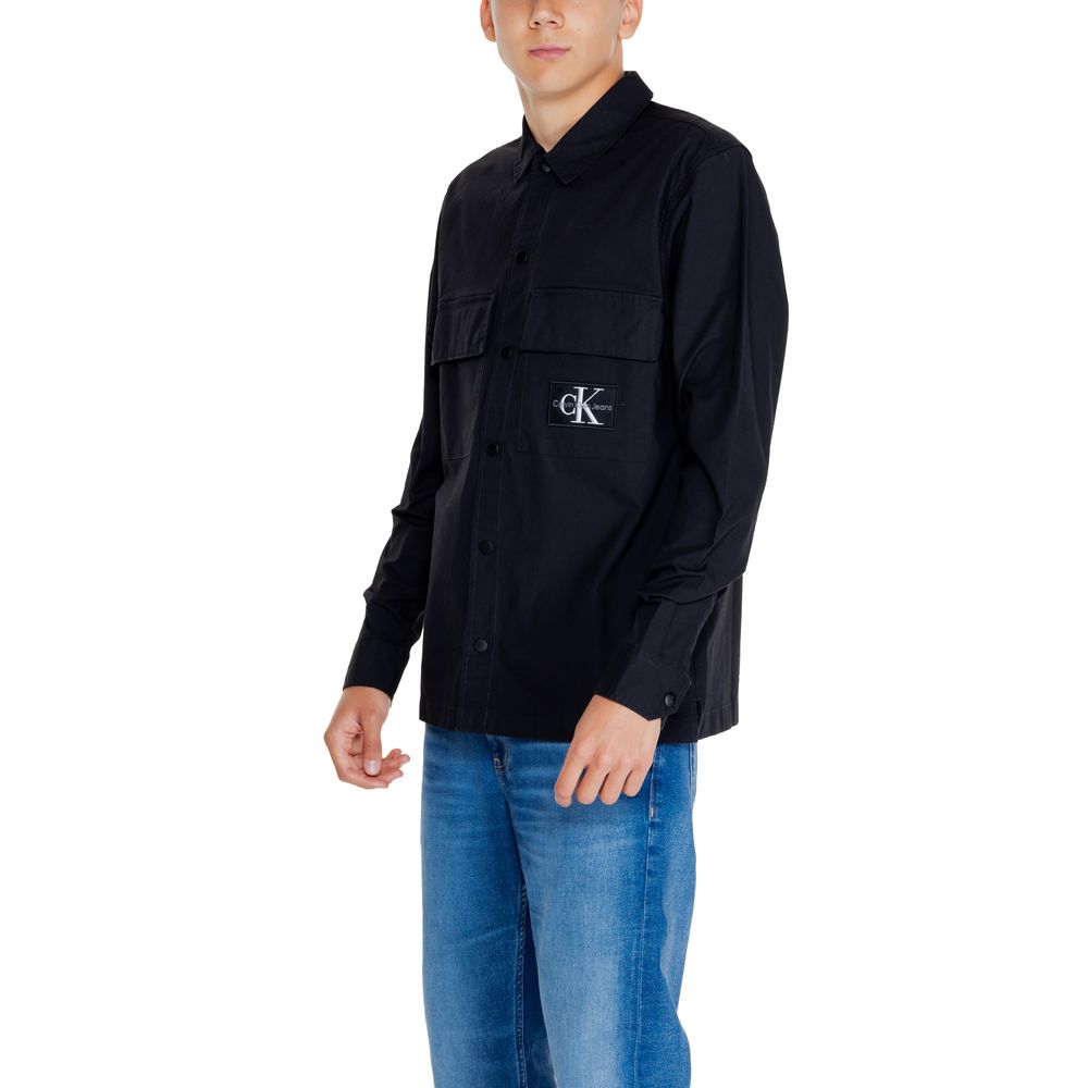Calvin Klein Jeans Black Recycled Cotton Shirt - Image 3
