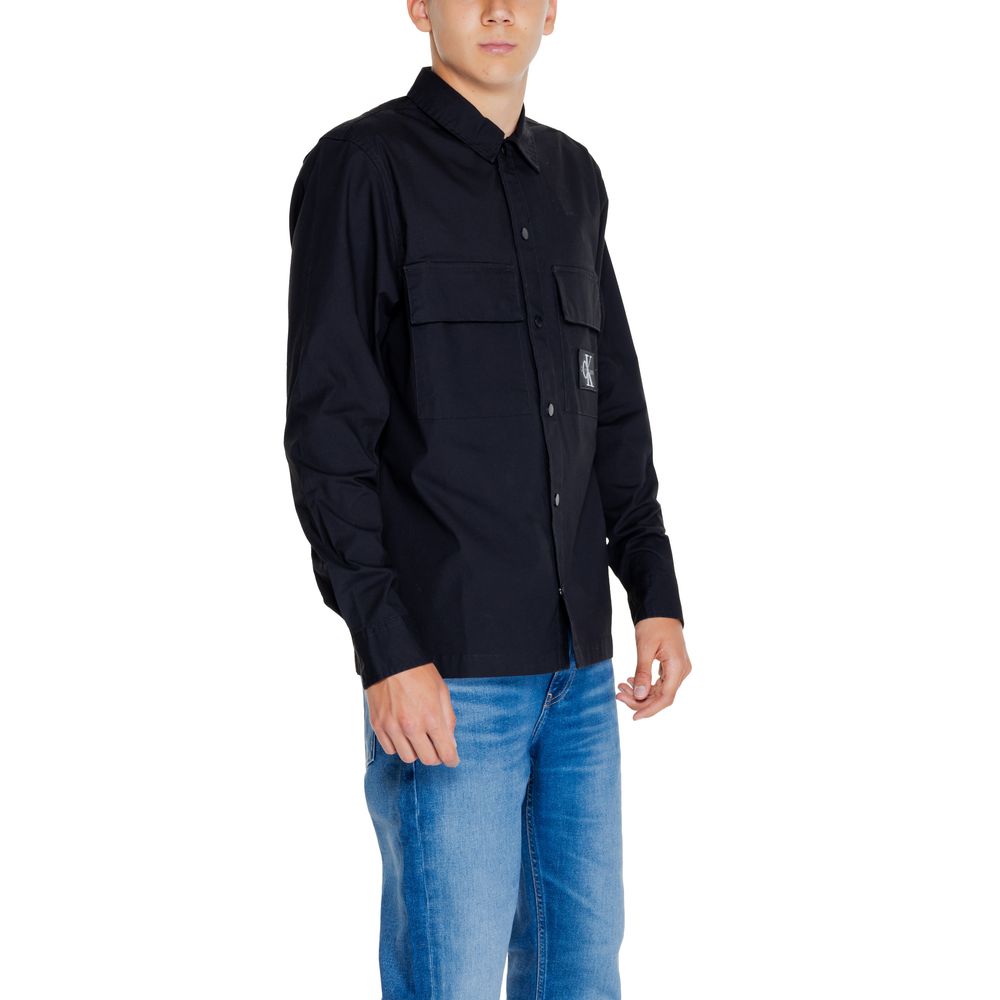 Calvin Klein Jeans Black Recycled Cotton Shirt - Image 4