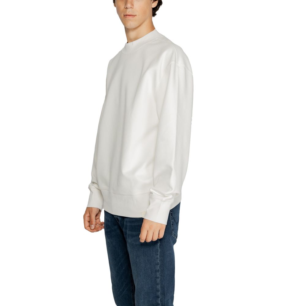 Calvin Klein Jeans White Recycled Cotton Sweatshirt - Image 2