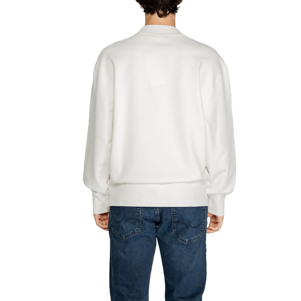 Calvin Klein Jeans White Recycled Cotton Sweatshirt - Image 3