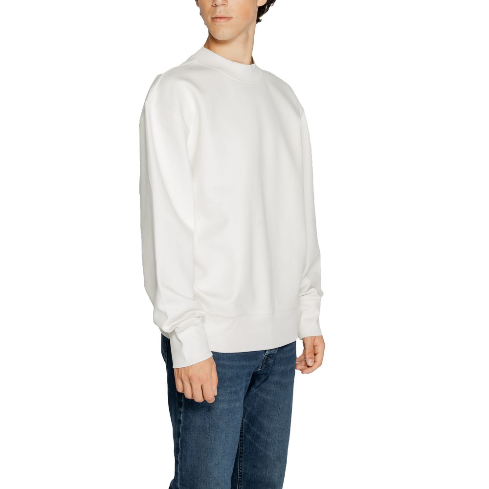 Calvin Klein Jeans White Recycled Cotton Sweatshirt - Image 4