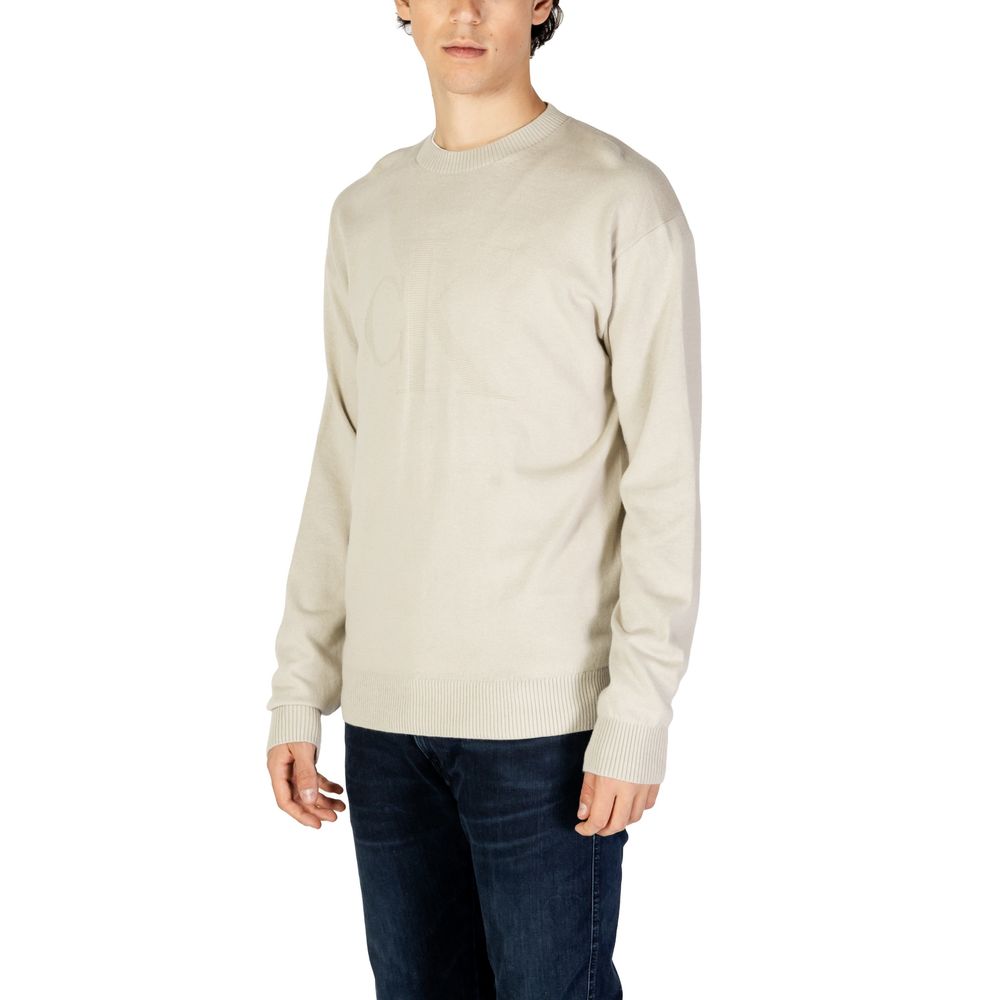 Calvin Klein Jeans Beige Organic Cotton Sweatshirt - Image 3