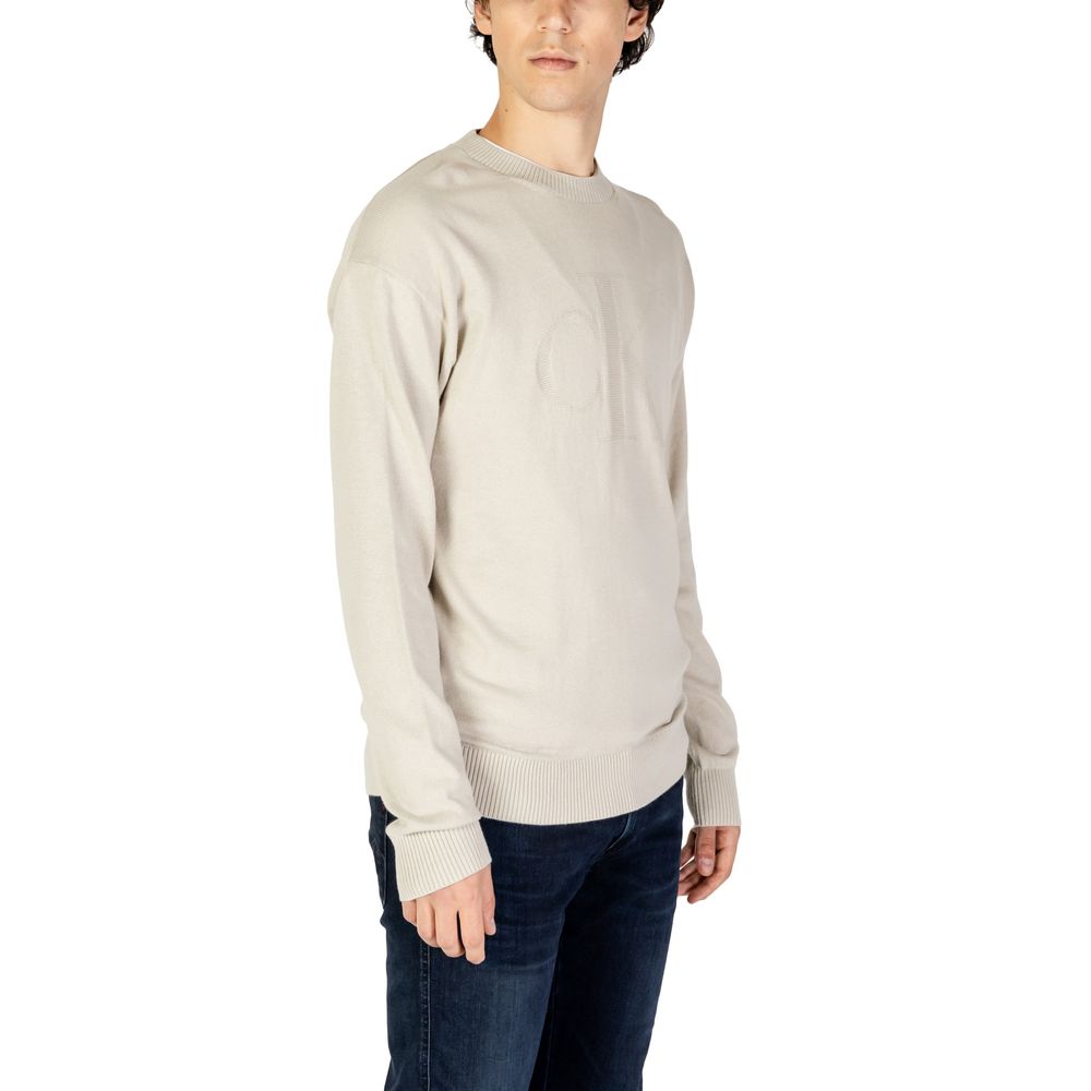 Calvin Klein Jeans Beige Organic Cotton Sweatshirt - Image 4
