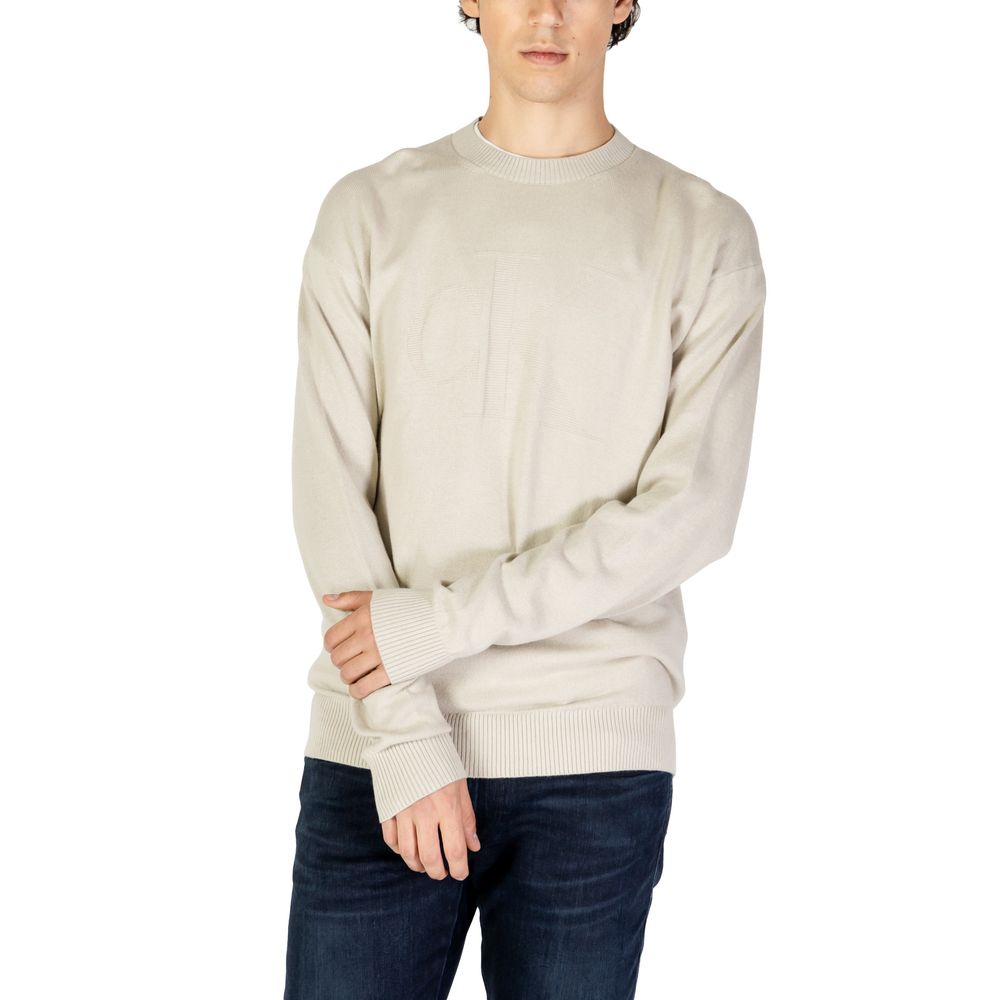 Calvin Klein Jeans Beige Organic Cotton Sweatshirt - Image 5