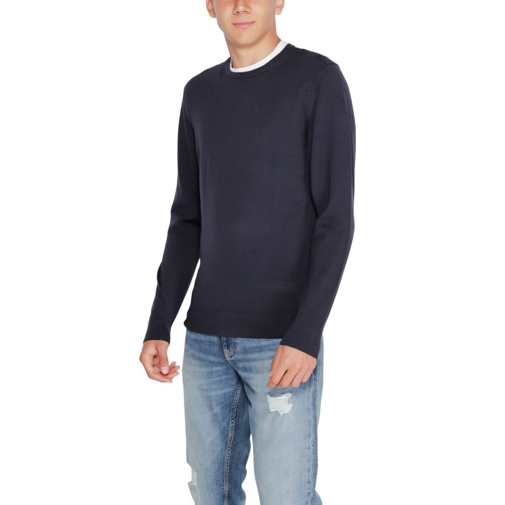 Calvin Klein Blue Recycled Wool Sweatshirt - Image 3