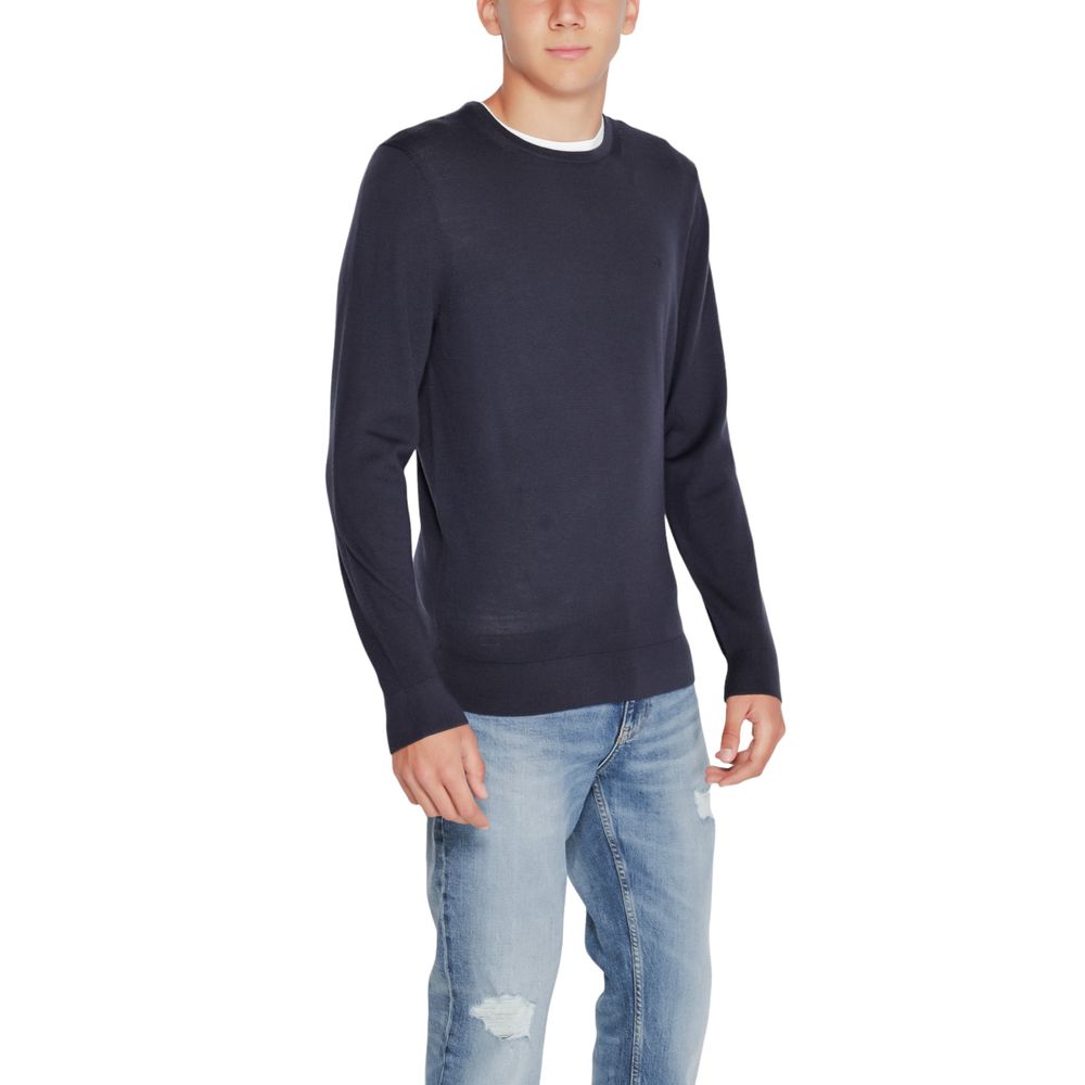 Calvin Klein Blue Recycled Wool Sweatshirt - Image 4