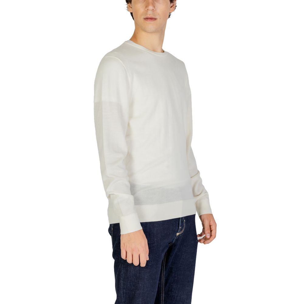 Calvin Klein Cream Recycled Wool Sweatshirt - Image 4