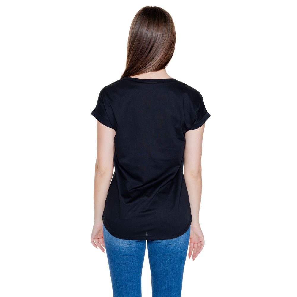 Vila Clothes Black Cotton T-Shirt - Image 2