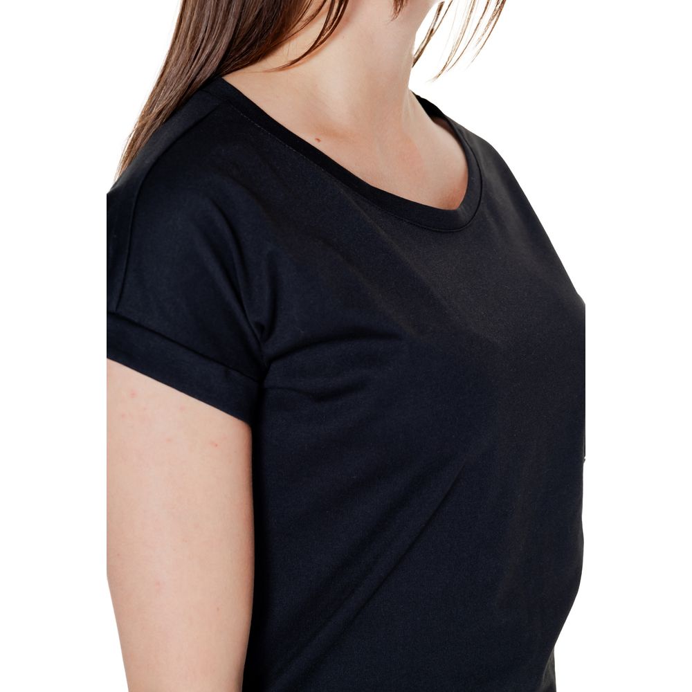 Vila Clothes Black Cotton T-Shirt - Image 4