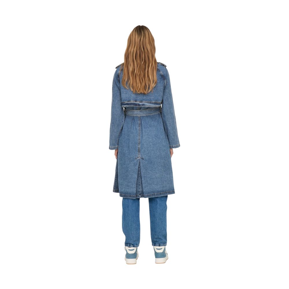 Only Blue Cotton Trench Coat - Image 4