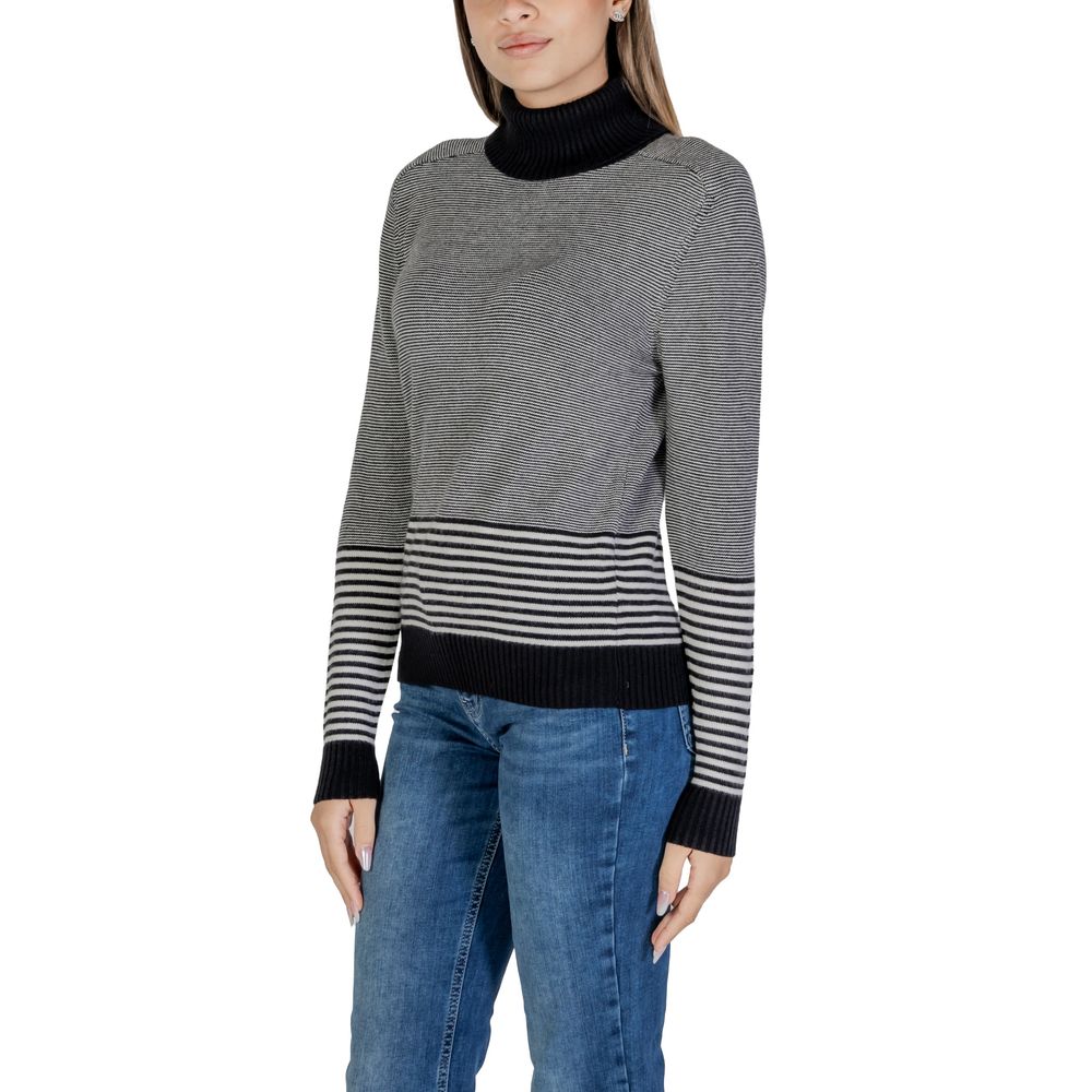 Sandro Ferrone Black And White Viscose Turtleneck - Image 4