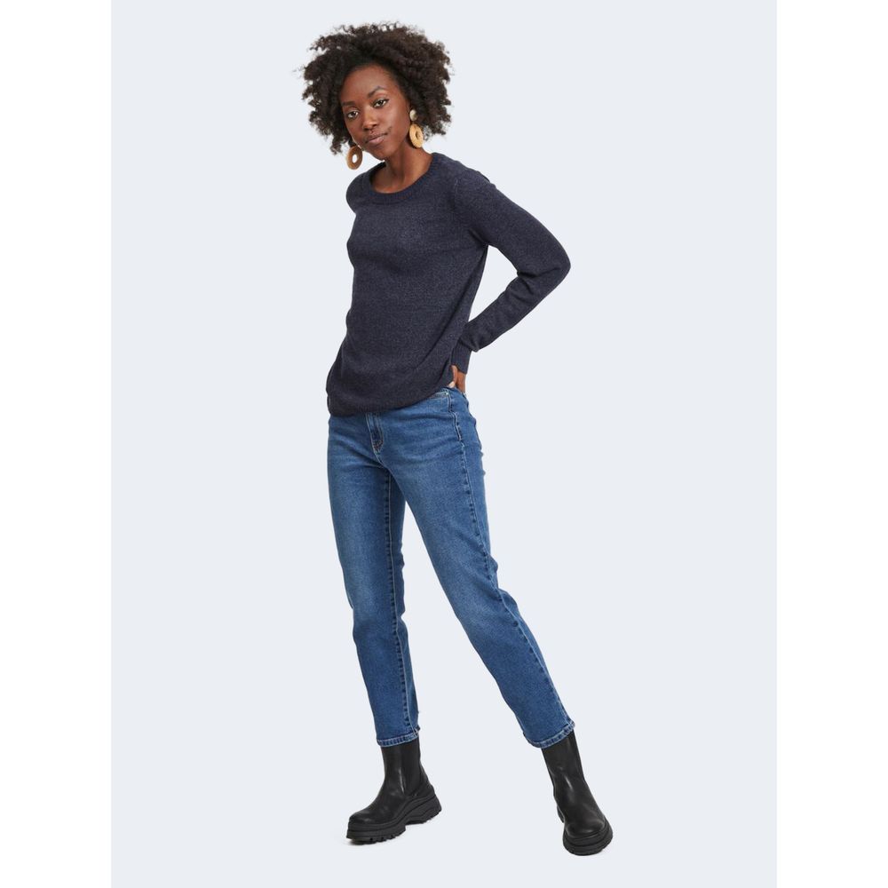 Vila Clothes Blue Viscose Sweatshirt - Image 3