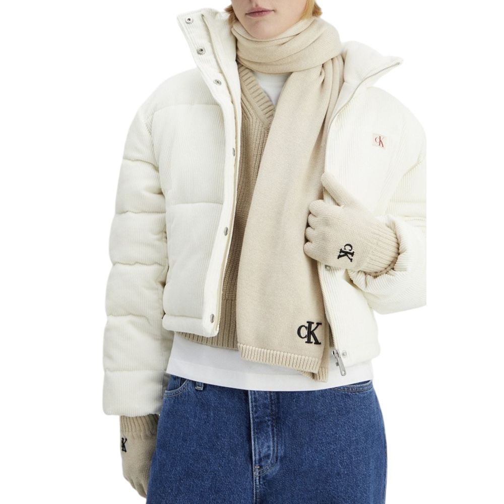 Calvin Klein Beige Cotton Scarf - Image 3