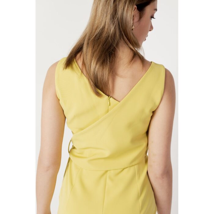 Sandro Ferrone Yellow Polyester Dress - Image 5