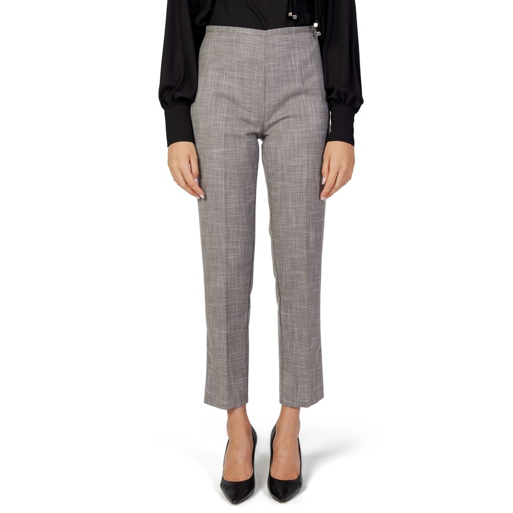 Sandro Ferrone Gray Polyester Pant