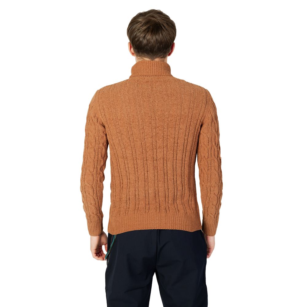 Gianni Lupo Brown Synthetic Turtleneck - Image 2