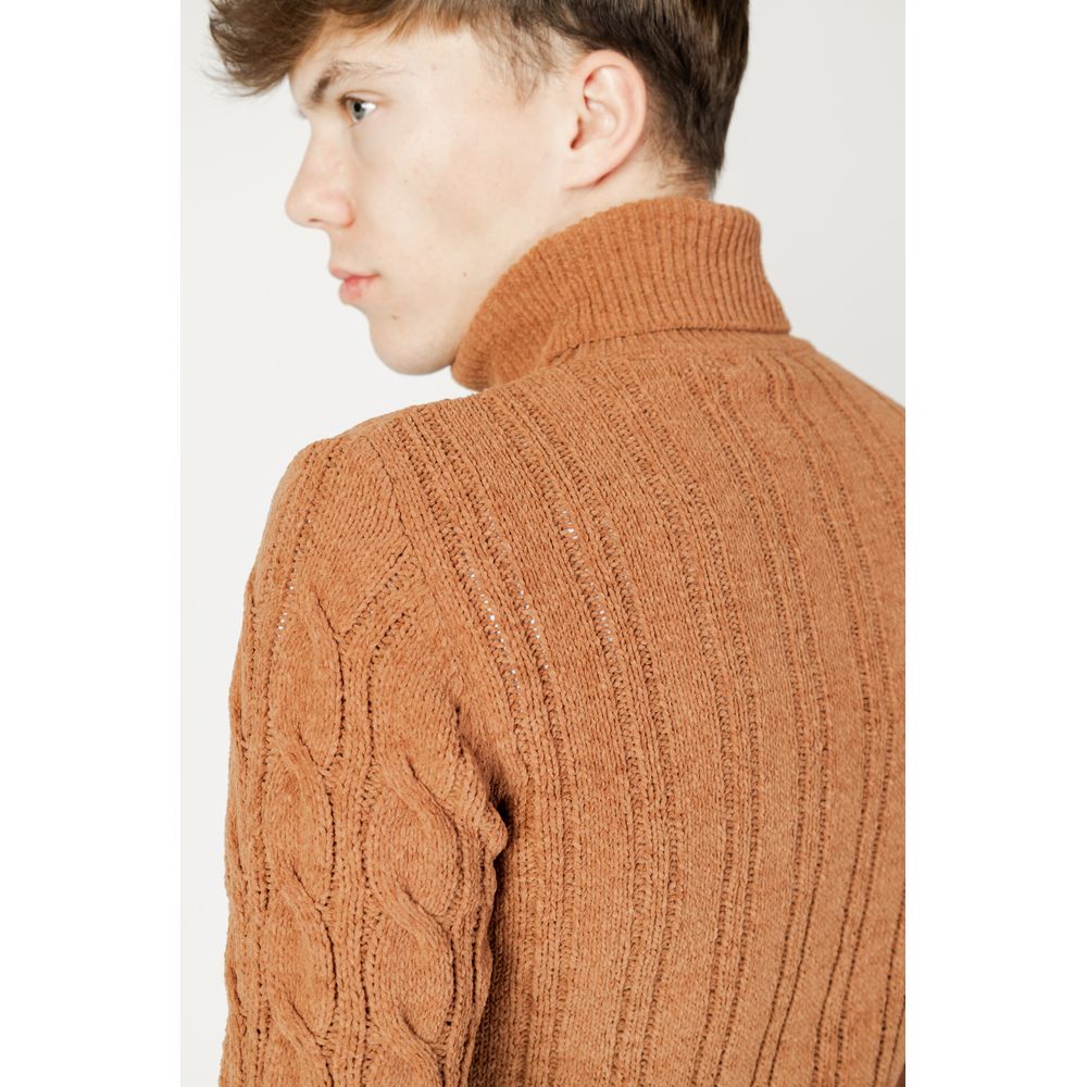 Gianni Lupo Brown Synthetic Turtleneck - Image 4