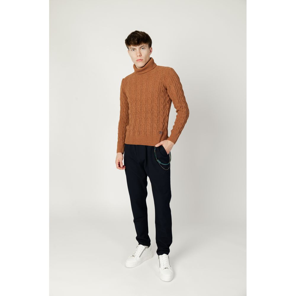 Gianni Lupo Brown Synthetic Turtleneck - Image 5