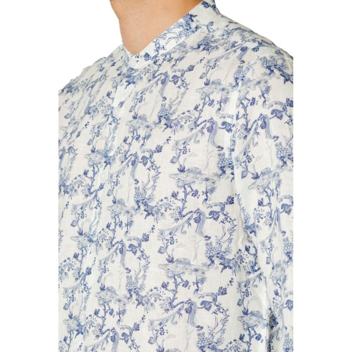 Gianni Lupo Blue Linen Shirt - Image 3