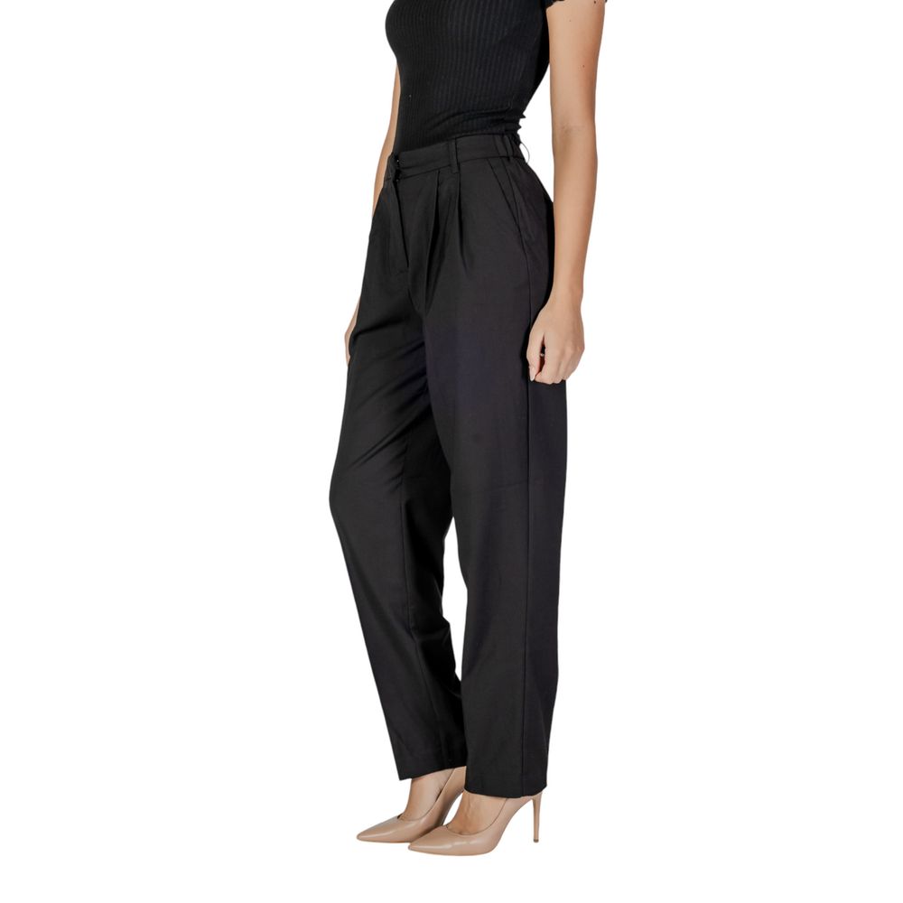 Vila Clothes Black Polyester Casual Pants - Image 3
