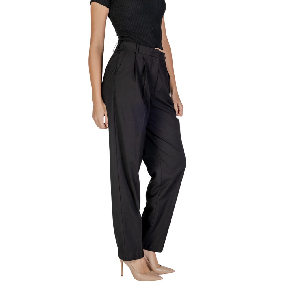 Vila Clothes Black Polyester Casual Pants - Image 4