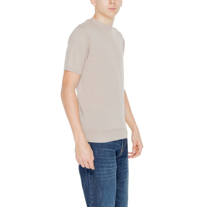 Hamaki-Ho Beige Cotton T-Shirt - Image 3