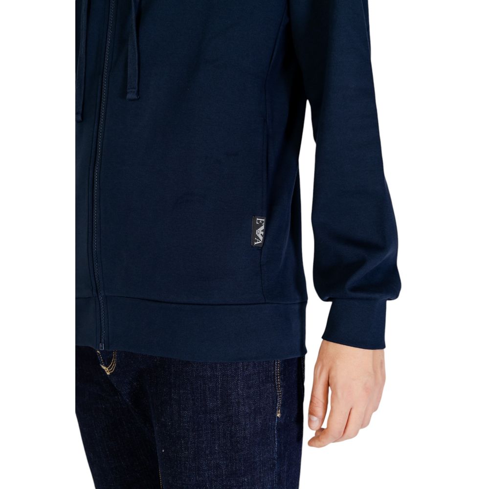 Emporio Armani Underwear Blue Polyester Hoody - Image 4