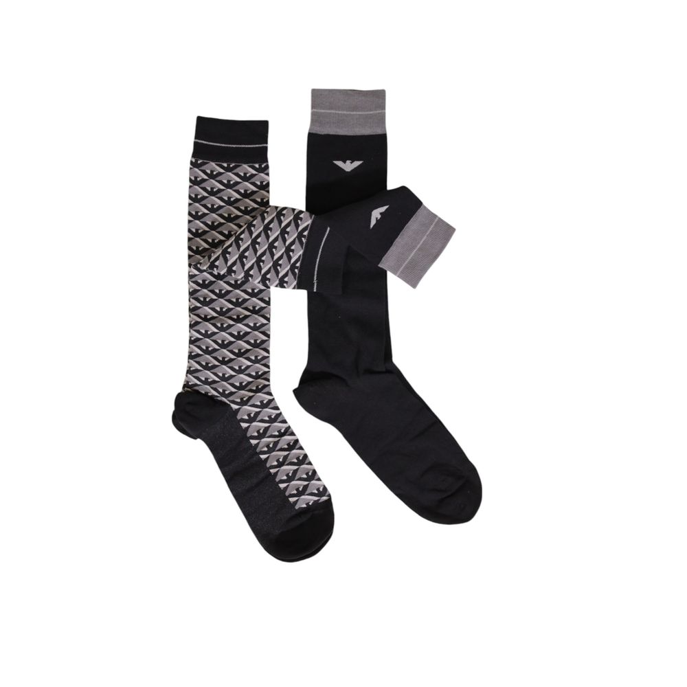 Emporio Armani Underwear Gray Cotton Socks - Image 4