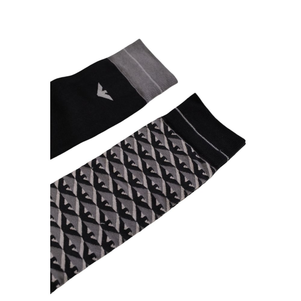 Emporio Armani Underwear Gray Cotton Socks - Image 5