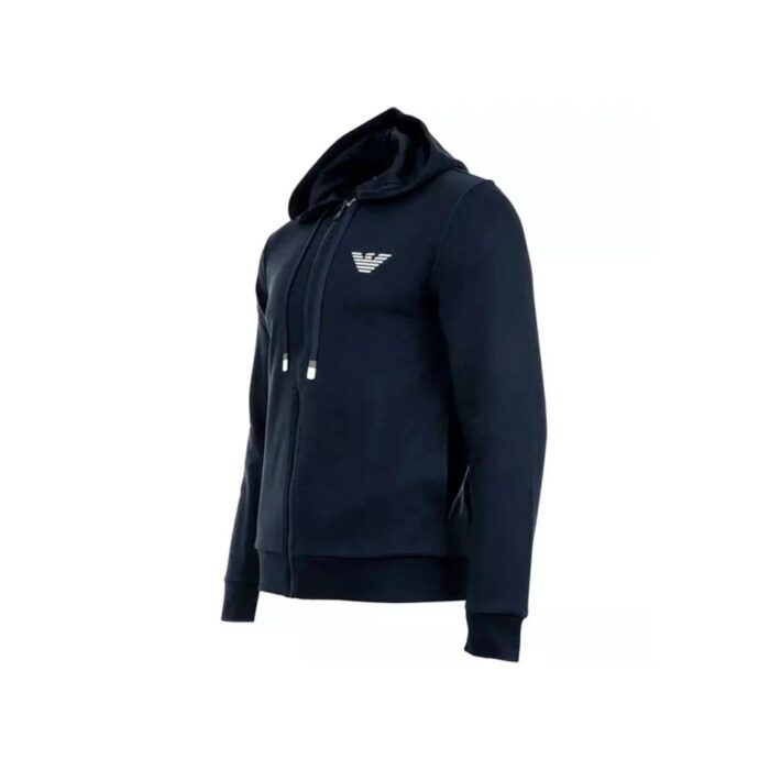 Emporio Armani Underwear Blue Cotton Sweater - Image 3
