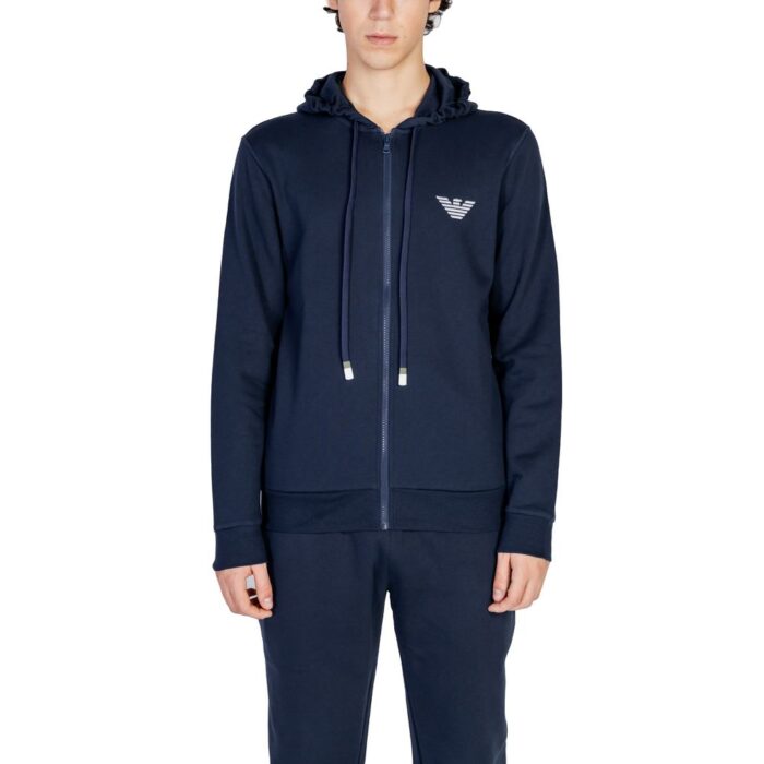 Emporio Armani Underwear Blue Cotton Sweater - Image 4