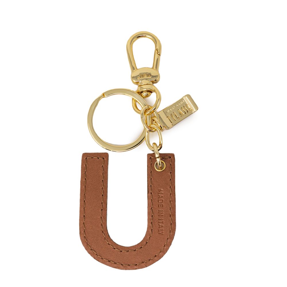 Alviero Martini Prima Classe Beige Leather Keychain - Image 2