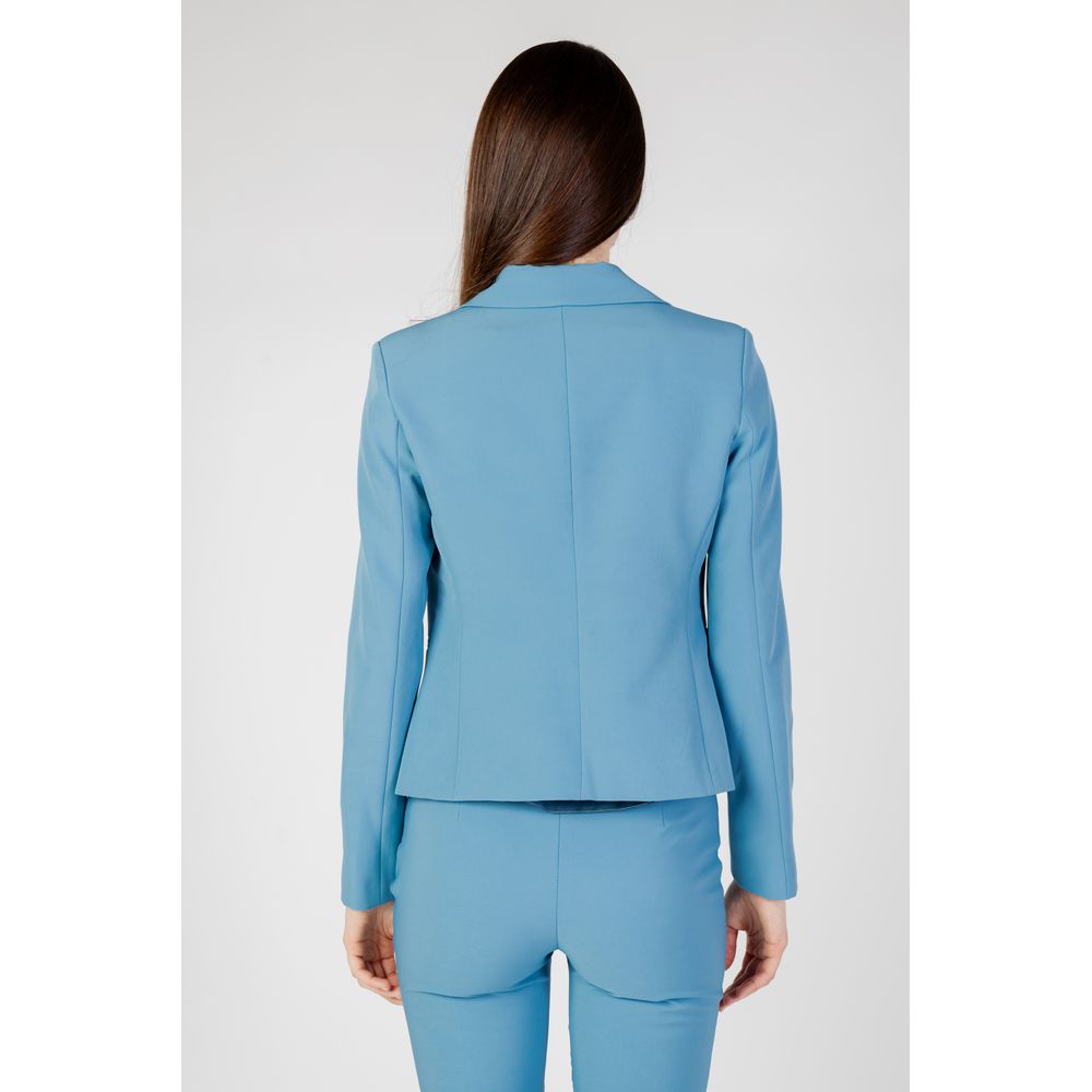 Rinascimento Turquoise Polyester Blazer - Image 4