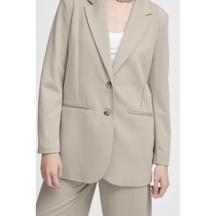 ICHI Beige Recycled Polyester Suits & Blazer - Image 4