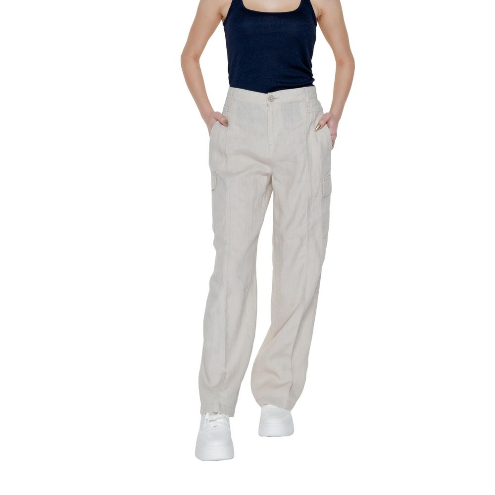 Street One Beige Linen Pant - Image 5