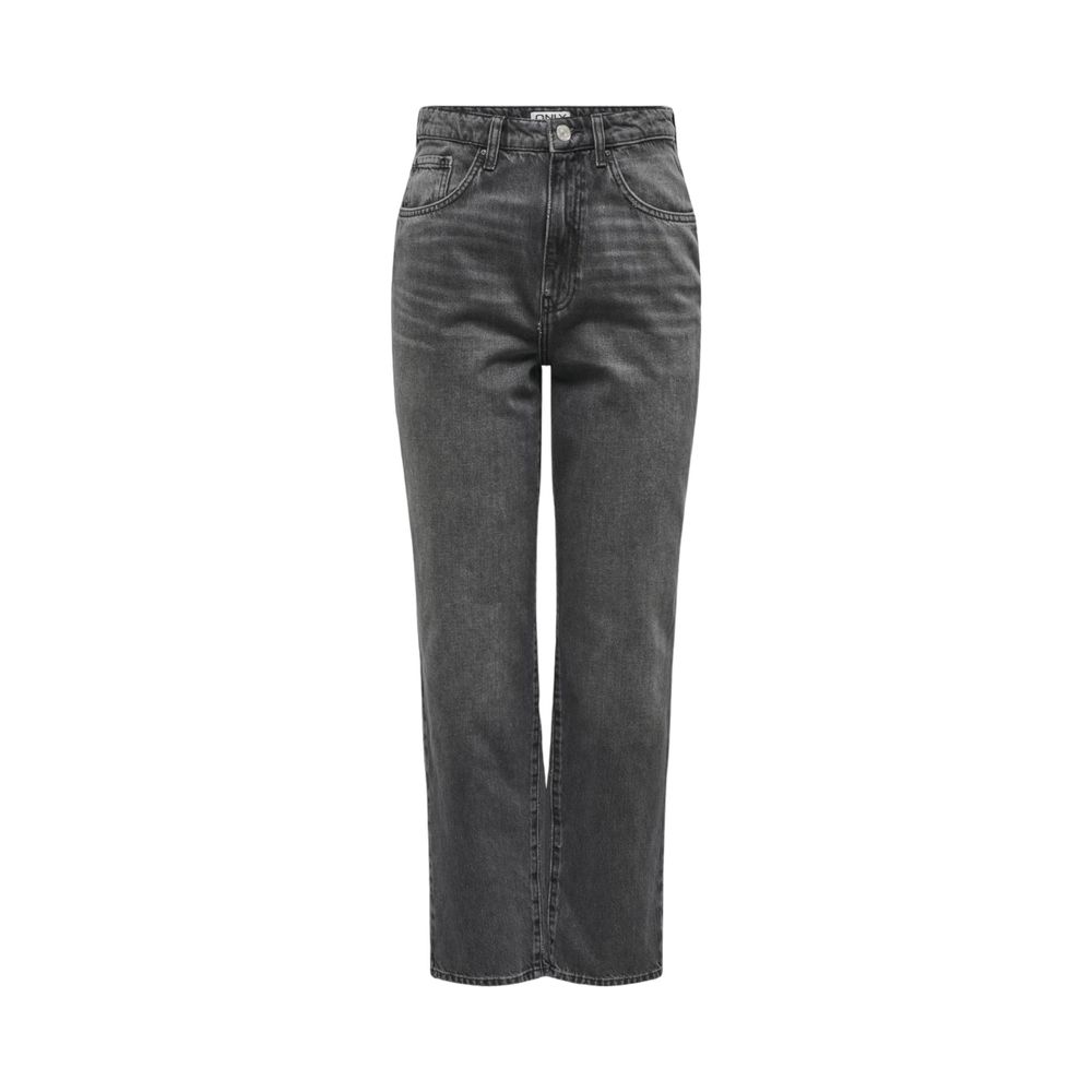 Only Gray Cotton Mom Jean