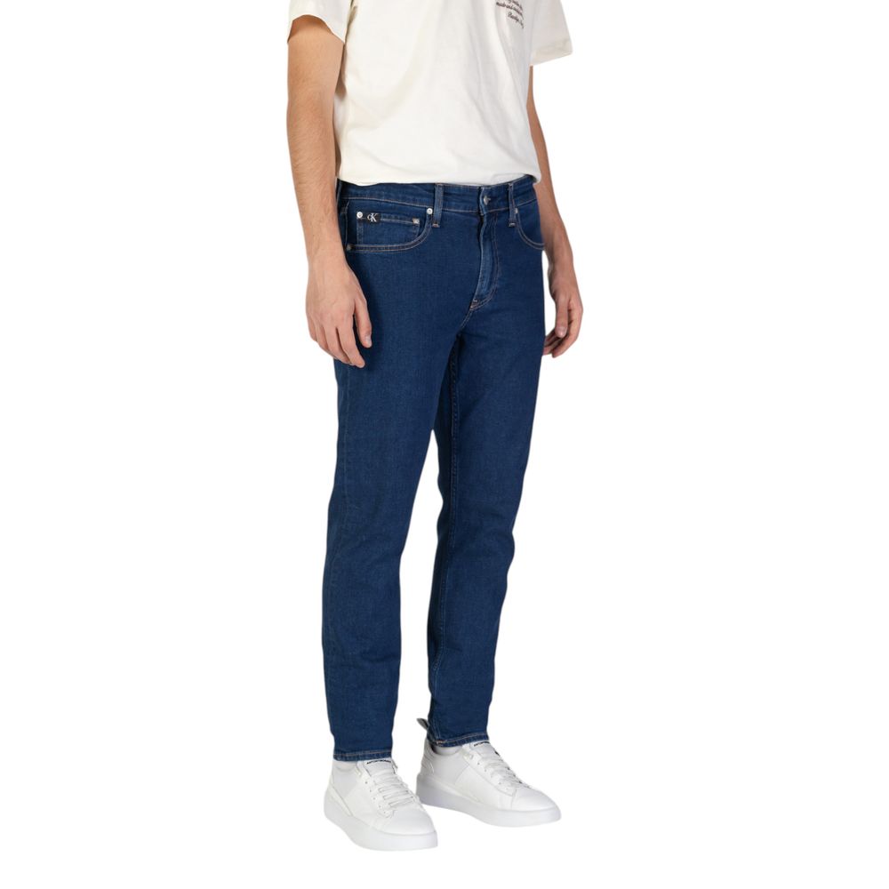 Calvin Klein Jeans Blue Cotton Slim Fit Jeans - Image 3