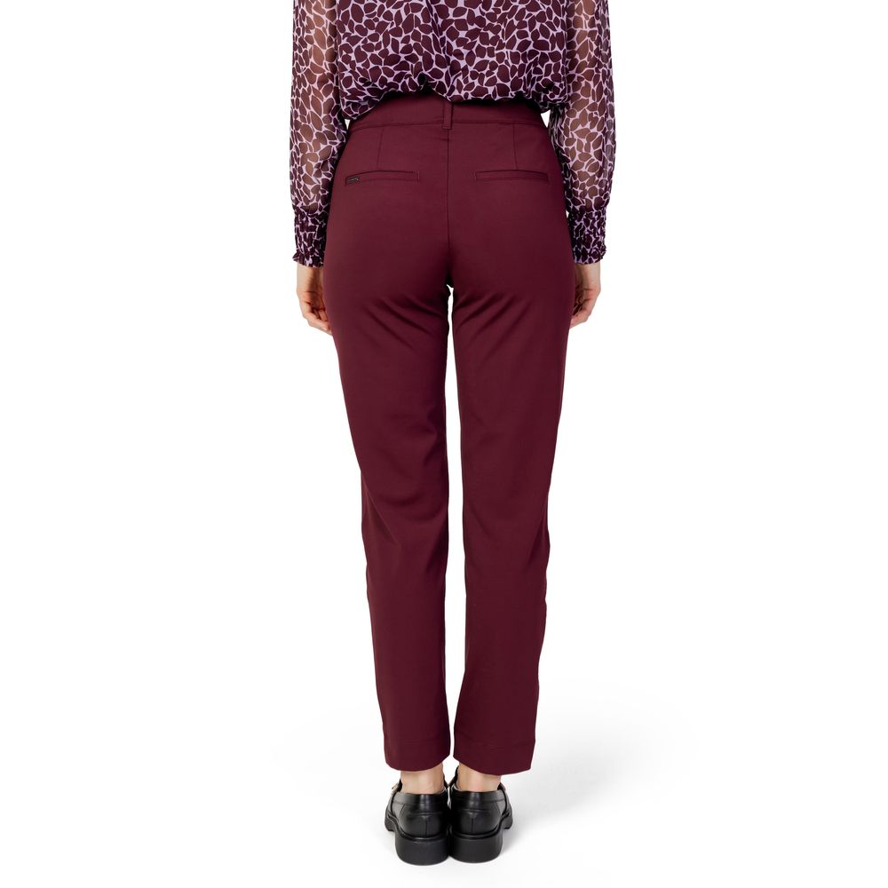 Street One Bordeaux Polyester Casual Pants - Image 2