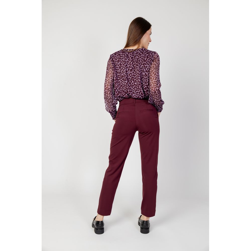 Street One Bordeaux Polyester Casual Pants - Image 4