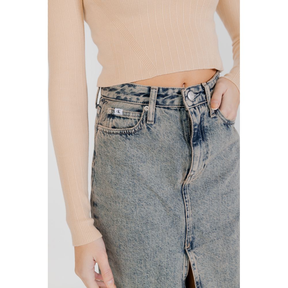Calvin Klein Jeans Blue Cotton Skirt - Image 2