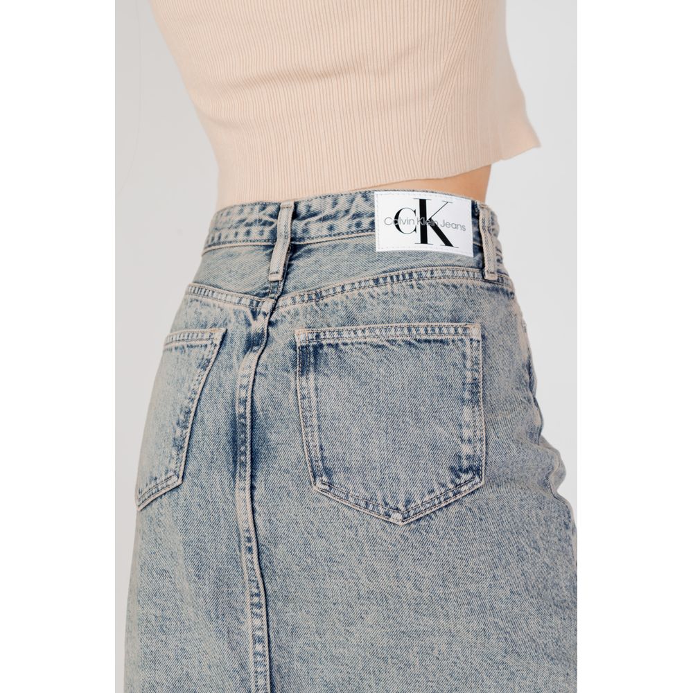 Calvin Klein Jeans Blue Cotton Skirt - Image 5
