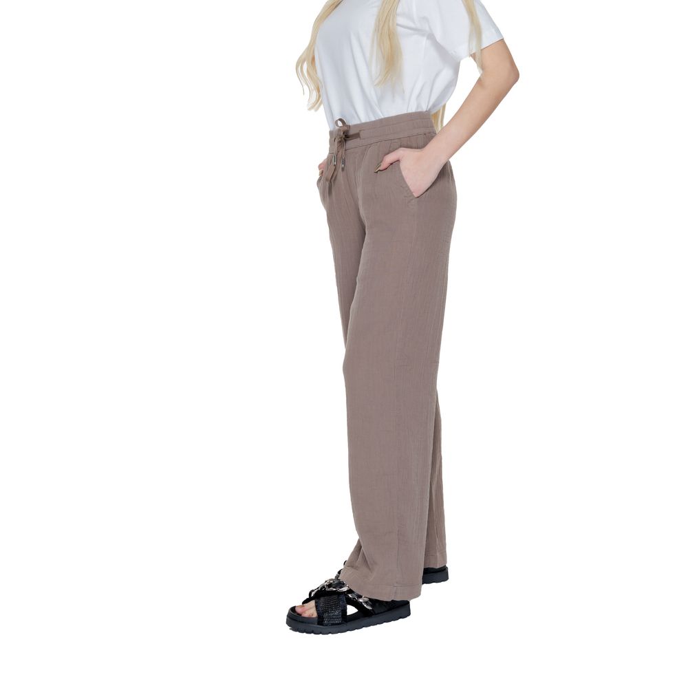 Street One Brown Cotton Pant - Image 3