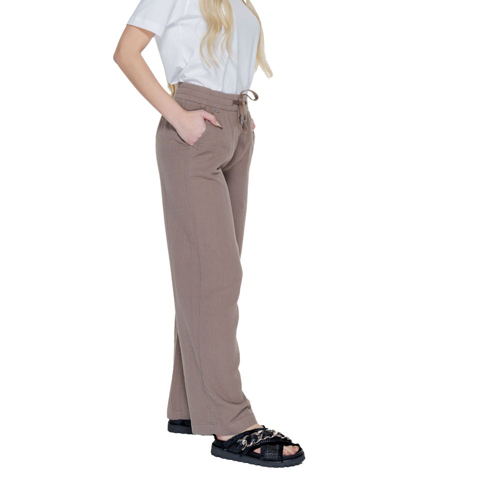 Street One Brown Cotton Pant - Image 4