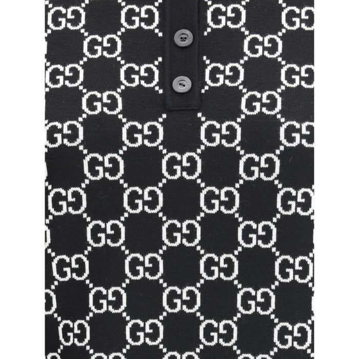 Gucci GG wool jacquard Polo Top - Image 3