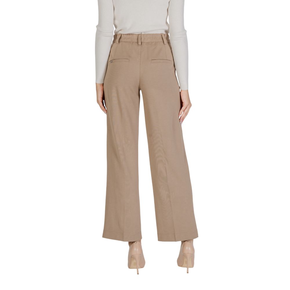 Street One Beige Viscose Casual Pants - Image 2