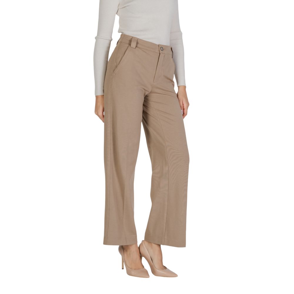 Street One Beige Viscose Casual Pants - Image 3
