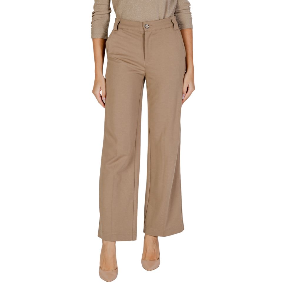 Street One Beige Viscose Casual Pants - Image 5