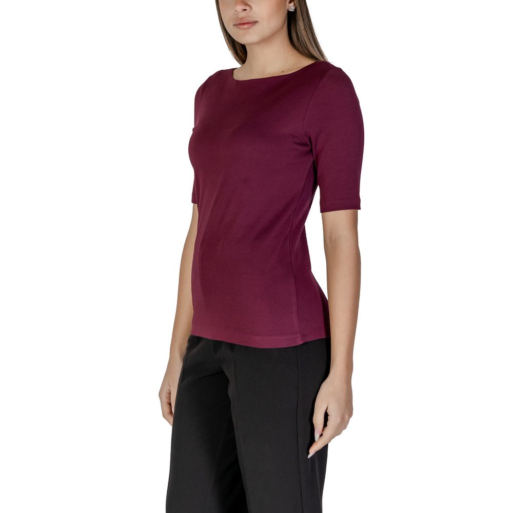 Street One Purple Cotton T-Shirt - Image 4